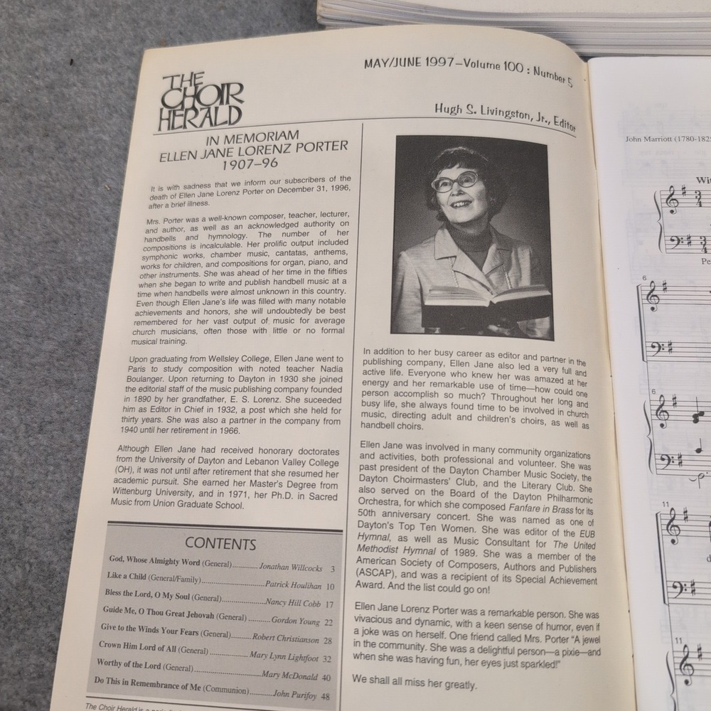 Lot of 8 The Choir Herald Music Magazines May June 1997 Choral Sheet Music VG - Picture 2 of 2